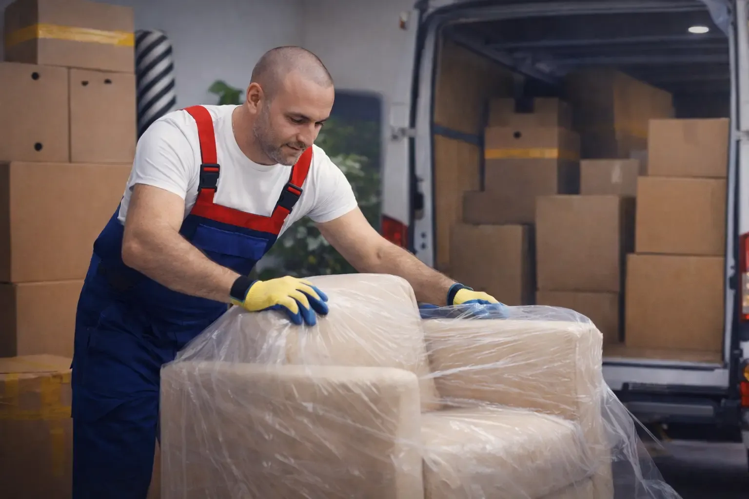 אריזת ריהוט לפני הובלה